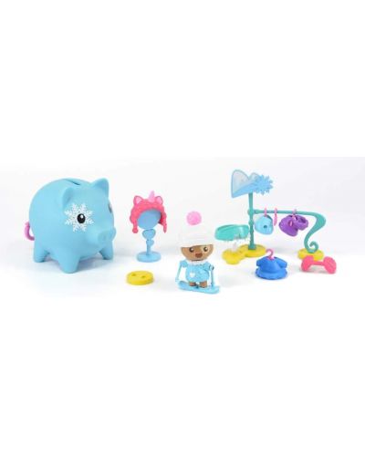 Κουμπαράς Boti Pocket Money Piggies - Μπλε, με αξεσουάρ - 8