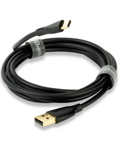 Καλώδιο QED - Connect QE8184, USB-C/USB-A, 0.75m, μαύρο - 1