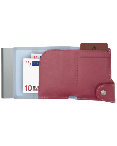Θήκη καρτών C-Secure - πορτοφόλι και τσαντάκι για νομίσματα, XL, μπλε και μωβ - 2