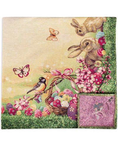 Πετσετάκι Rakla - Easter bunny and decoration, 100 х 100 cm - 3