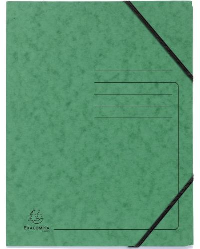 Χάρτινος φάκελος Exacompta - με λαστιχάκι, πράσινος - 1