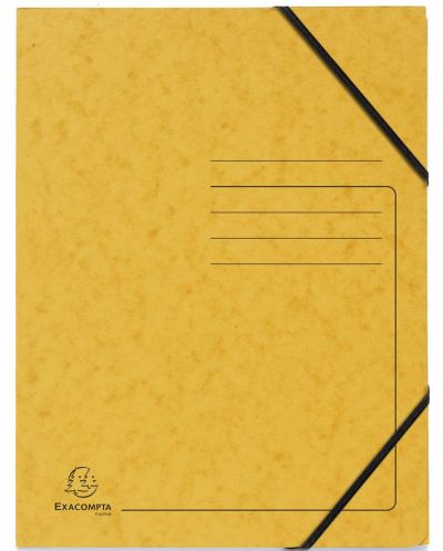 Φάκελος από χαρτόνι Exacompta - με λάστιχο, κίτρινο - 1