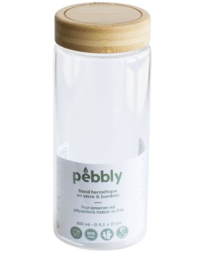Βάζο με ερμητικό κλείσιμο Pebbly - 850 ml, 8.5 х 21 cm - 1