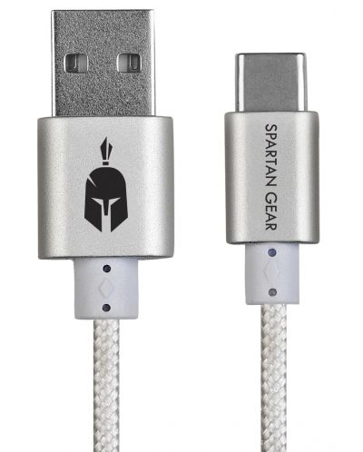 Καλώδιο Spartan Gear – Type C USB 2.0, 2m, άσπρο - 1