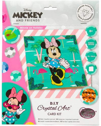 Κάρτα διαμαντένια ταπετσαρία  Craft Buddy - Η Minnie Mouse σε διακοπές - 1
