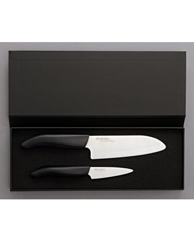 Κεραμικά μαχαίρια KYOCERA, 2 τεμ, μαύρο/άσπρο - 1
