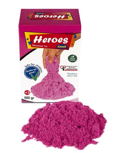 Κινητική άμμος σε κουτί Heroes - Ροζ χρώμα - 2