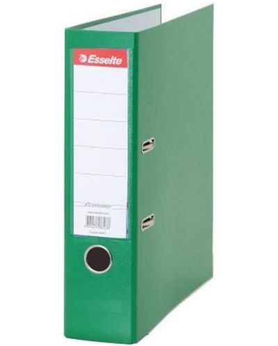 Ντοσιέ Esselte Eco - A4, 7,5 cm, PP, μεταλλική άκρη, αφαιρούμενη ετικέτα, πράσινο - 1