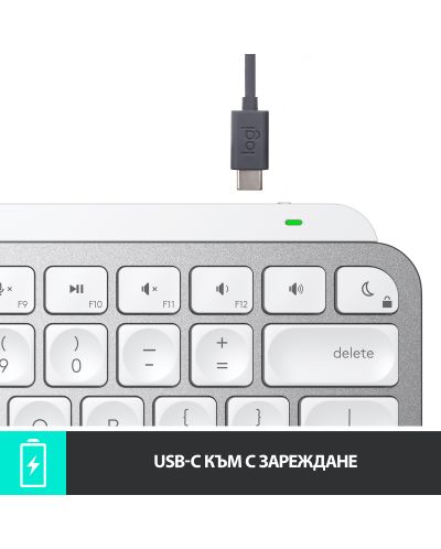 Πληκτρολόγιο Logitech - MX Keys Mini for Mac, ασύρματο, γκρι - 8