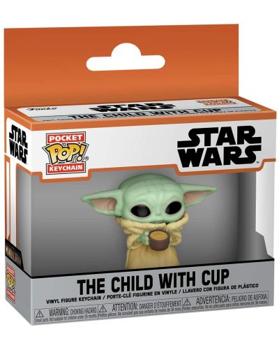 Μπρελόκ Funko Pocket POP! Television: The Mandalorian - The Child with cup - 2