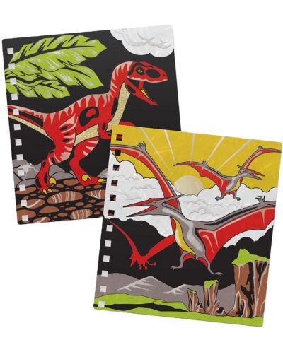 Βιβλίο ζωγραφικής DinosArt Velvet - Δεινόσαυροι - 3