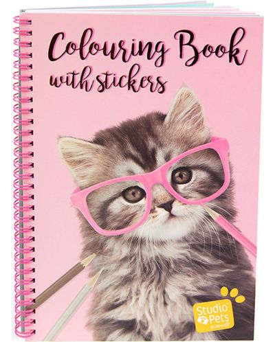 Βιβλίο ζωγραφικής με αυτοκόλλητα  Studio Pets - A4, Paige the Kitten - 1