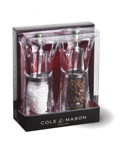 Σετ μύλους αλατιού και πιπεριού Cole & Mason - “Crystal“, 12.5 cm - 6