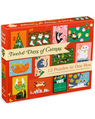 Χριστουγεννιάτικο ημερολόγιο Chronicle books от 12 х 48 части - 12 Χριστουγεννιάτικες μέρες γάτας - 1