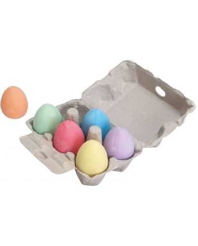 Σετ χρωματιστά αυγά από κιμωλία Bigjigs, 6 τεμάχια - 2
