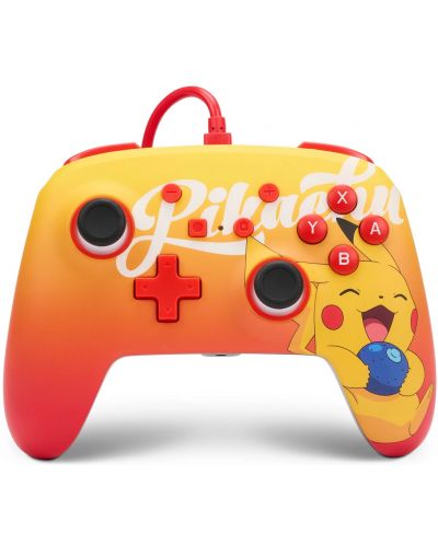 Controller PowerA - Enhanced,ενσύρματο, για  Nintendo Switch, Pokemon: Oran Berry Pikachu - 1