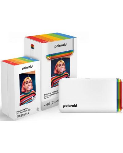  Σετ Φωτογραφικός εκτυπωτής Polaroid - Hi Print, Gen2, White - 1
