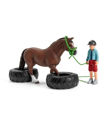 Σετ Schleich Farm World Horses - Αγώνας πόνυ - 4