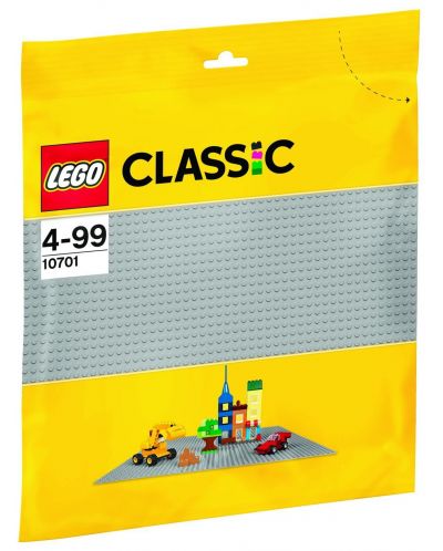 Κατασκευαστής Lego Classic - Γκρι βάση με διαστάσεις 38 x 38 εκ (10701) - 1