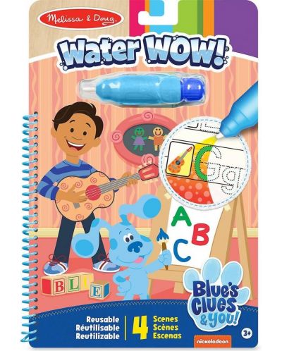 Σετ ζωγραφικής με νερό Melissa & Doug - Μπλε αινίγματα, Αλφάβητο - 1