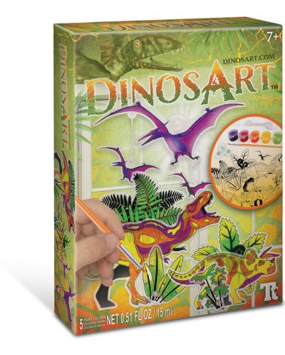Σετ DinosArt - Χρωματίστε τα ειδώλια των δεινοσαύρων - 1
