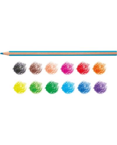 Σετ χρωματιστά μολύβια Carioca - Supercolor Hexagon, 12 χρωμάτων - 2