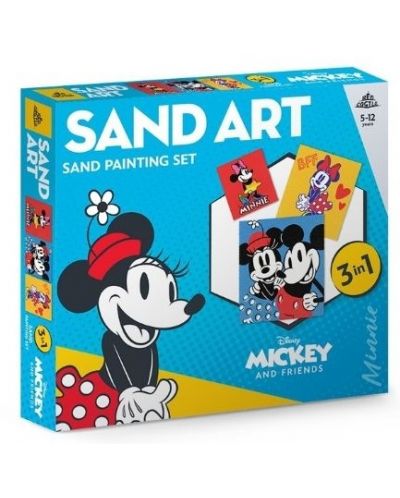 Σετ χρωματισμού με άμμο Red Castle - Sand Art, Minnie Mouse - 1