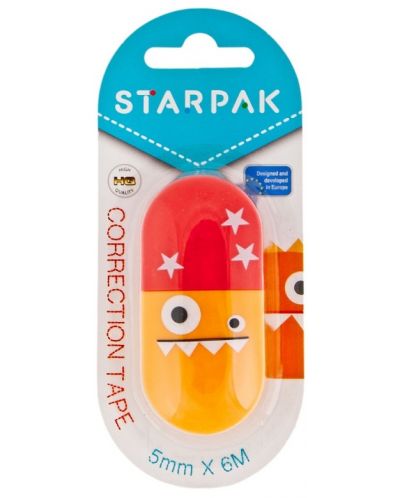 Διορθωτική ταινία Starpak - Robbi Orange, 5 mm x 6 m - 1