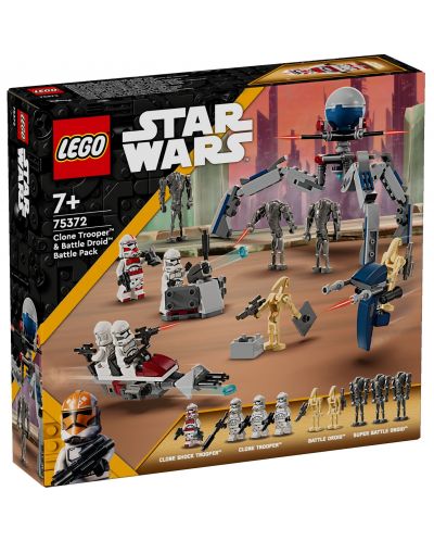 Κατασκευαστής LEGO Star Wars - Πακέτο μάχης Clone Stormtroopers και Battle Droids (75372) - 1