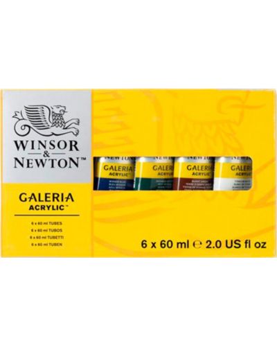 Σετ ακρυλικά χρώματα Winsor & Newton Galeria - 6 χρώματα, 60 ml - 1