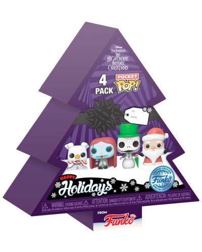 Σετ φιγούρες  Funko Pocket POP! Disney: The Nightmare Before Christmas - Happy Holidays Tree Box - 1