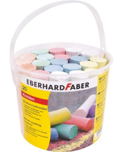 Σετ κιμωλίες  Eberhard Faber - 20 τεμάχια, σε κάδο - 1