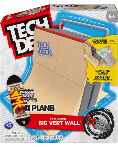 Σετ  Spin Master Tech Deck- Σκέιτμπορντ ράμπας και δακτύλων  Big Vert Wall - 1