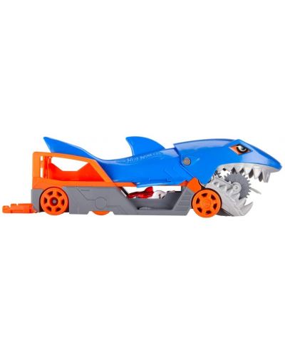 Σετ  Mattel Hot Wheels -Μεταφορέας αυτοκινήτου καρχαρίας, με 1 αυτοκίνητο - 6