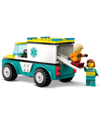 Κατασκευαστής LEGO City - Ασθενοφόρο έκτακτης ανάγκης και snowboarder(60403) - 4