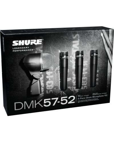 Σετ μικροφώνων για κρουστά όργανα Shure - DMK57-52, μαύρο - 3