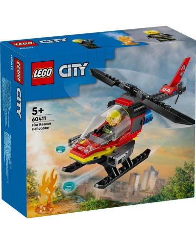 Κατασκευαστής LEGO City - Πυροσβεστικό ελικόπτερο διάσωσης(60411) - 1
