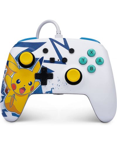 Controller  PowerA - Enhanced, ενσύρματο, για  Nintendo Switch, Pikachu High Voltage - 1