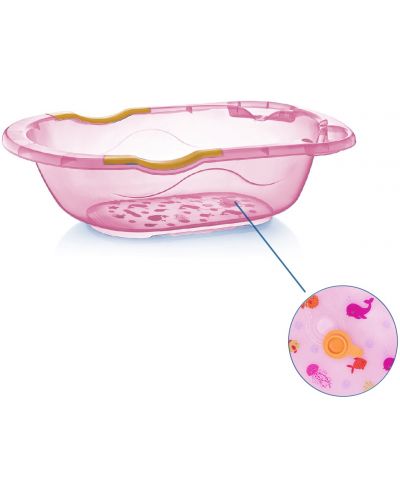 Σετ μπάνιου με θερμόμετρο  BabyJem -Ροζ, 6 μέρη - 2