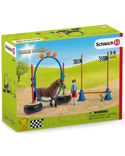 Σετ Schleich Farm World Horses - Αγώνας πόνυ - 2