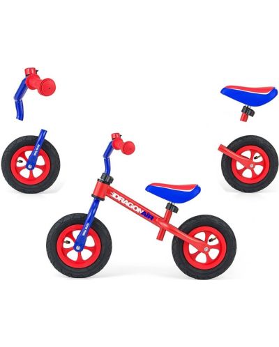 Ποδήλατο ισορροπίας Milly Mally - Dragon Air, κόκκινο/μπλε - 2