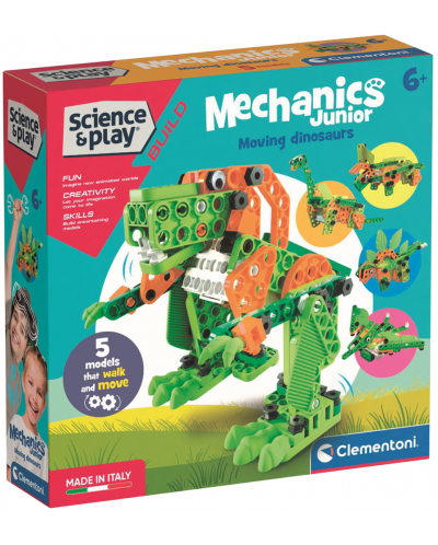 Κατασκευαστής Clementoni Science & Play Mechanics Junior - Δεινόσαυροι, 130 μέρη - 1