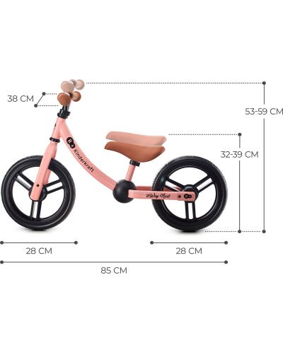 Ποδήλατο ισορροπίας  KinderKraft - 2Way Next, ροζ - 6
