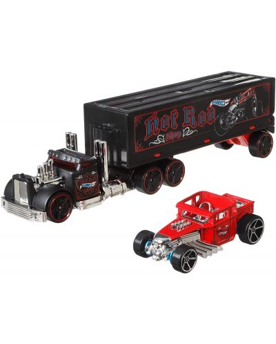 Σετ Mattel Hot Wheels Super Rigs - Φορτηγό και αυτοκίνητο. ποικιλία - 8