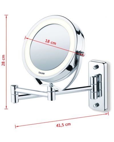 Καθρέφτης LED Beurer - BS 59, 11 cm,λευκό - 4