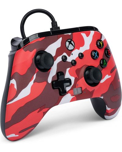 Controller PowerA -Enhanced, ενσύρματο, για Xbox One/Series X/S, Red Camo - 2