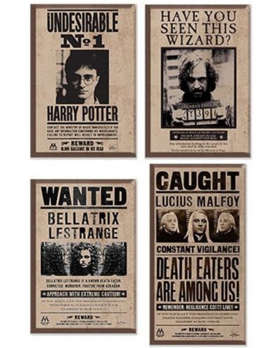 Σετ μαγνήτες Cine Replicas Movies: Harry Potter - Wanted Posters - 1