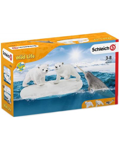 Σετ φιγούρων Schleich Wild Life - Πολικές αρκούδες που παίζουν - 2