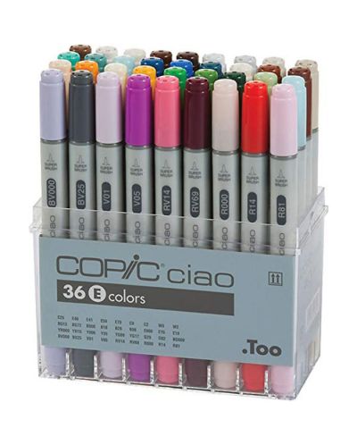 Σετ μαρκαδόρων Too Copic Ciao - Set E,36 χρώματα - 1