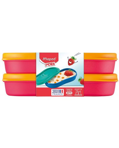 Σετ κουτιά τροφίμων Maped Concept Kids - Κόκκινο, 150 ml, 2 τεμάχια - 2